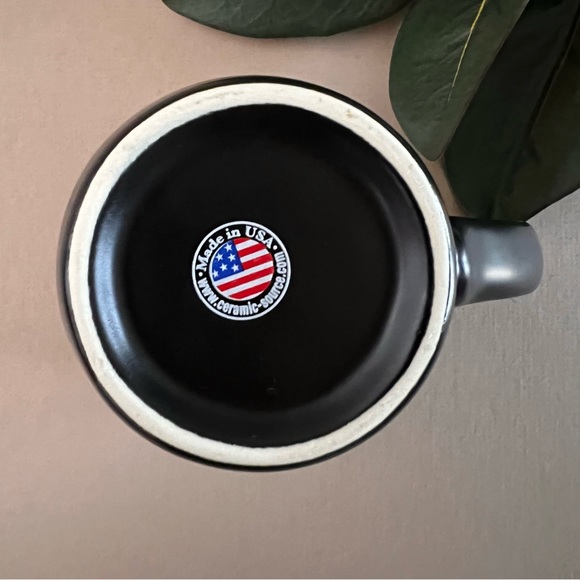 Majestic Steel Black & Red Ceramic Coffee Mug - Picture 5 of 6